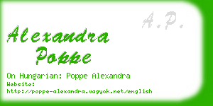 alexandra poppe business card